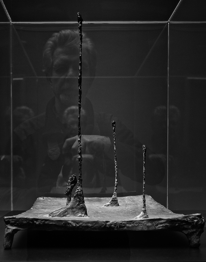 prismatisches Selfie mit Giacometti - Kunsthalle Mannheim